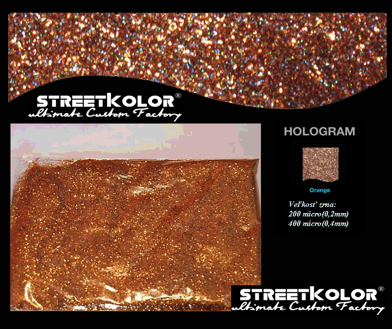 KolorPearl Brilliant barva ředidlová, Odstín Hologram Oranžový,400micro