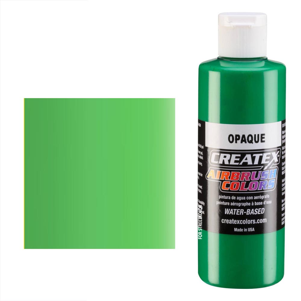 CreateX Zelená 5205 Světlá neprůhledná 120ml airbrush barva