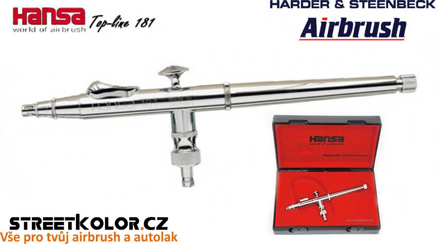 Airbrush stříkací pistole HARDER & STEENBECK Hansa Topline 181 Chrome 0,2 mm