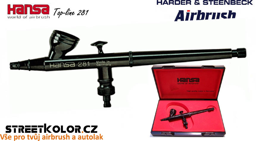Airbrush stříkací pistole HARDER & STEENBECK Hansa Topline 281 Black 0,2 mm