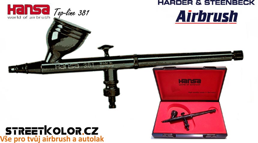 Airbrush stříkací pistole HARDER & STEENBECK Hansa Topline 381 Black 0,3 mm