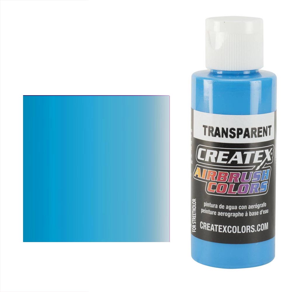 CreateX 5105 modrá svetlá transparentní airbrush barva 60ml