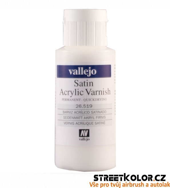 Vallejo 26.519 akrylový saténový lak pro airbrush barvy 60 ml