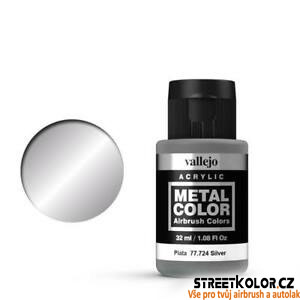 Vallejo 77.724 stříbrná metalická airbrush barva 32 ml