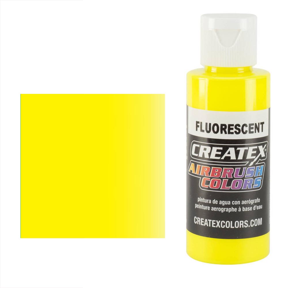 CreateX 5405 Žlutá Fluorescenční airbrush barva 60ml 