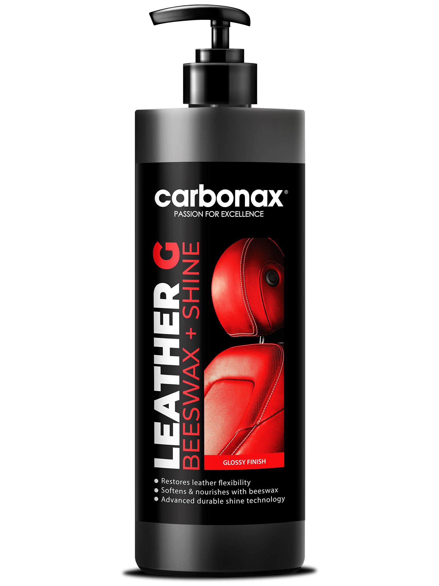 CARBONAX® Čistič kůže s kondicionérem a včelím voskem, Lesklý, 500ml