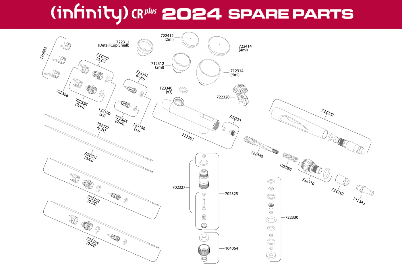 Harder & Steenbeck Infinity CRplus 2024 náhradní díly