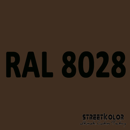 RAL 8028 Akrylová auto barva lesklá nebo matná 1 litr + tužidlo + ředidlo