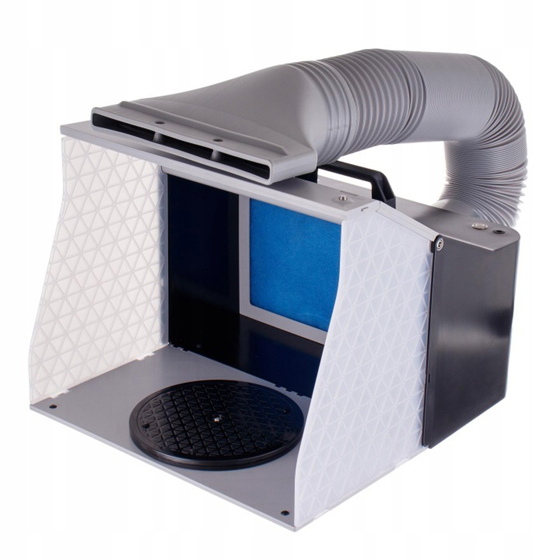 Stříkací box se 2 ventilátory odsávání, LED osvětlením s regulací a rotačním stojanem AH-310A