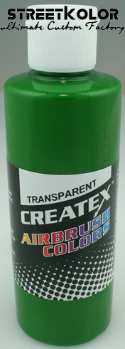 CreateX 5116 zelená transparentní airbrush barva 480ml