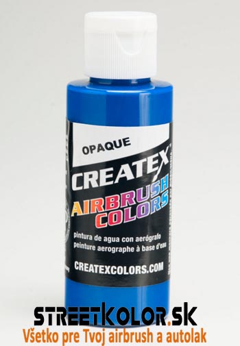 CreateX Modrá 5201 neprůhledná 480ml airbrush barva