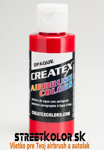 CreateX Červená 5210 neprůhledná 480ml airbrush barva