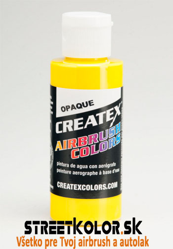 CreateX Žlutá 5204 neprůhledná 480ml airbrush barva