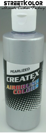 CreateX 5308 Stříbrná Perleťová airbrush barva 120ml