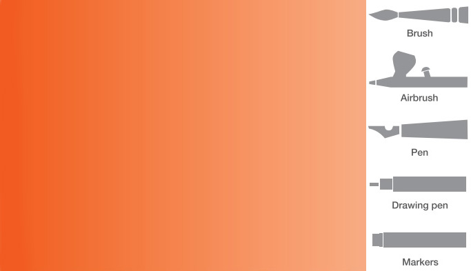 Vallejo 831 Oranžovočervená akrylová airbrush barva 32 ml