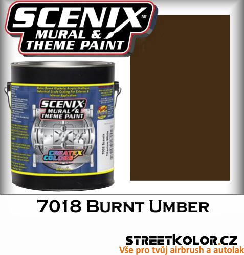 CreateX Scenix 7018 Burnt Umber barva 960 ml