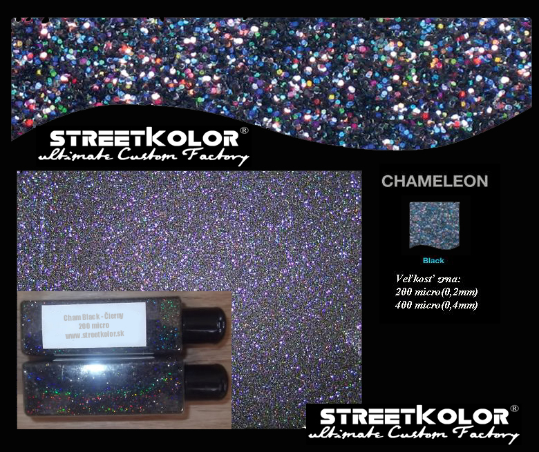 KolorPearl Brilliant barva ředidlová, Odstín Chameleón Černý,400micro
