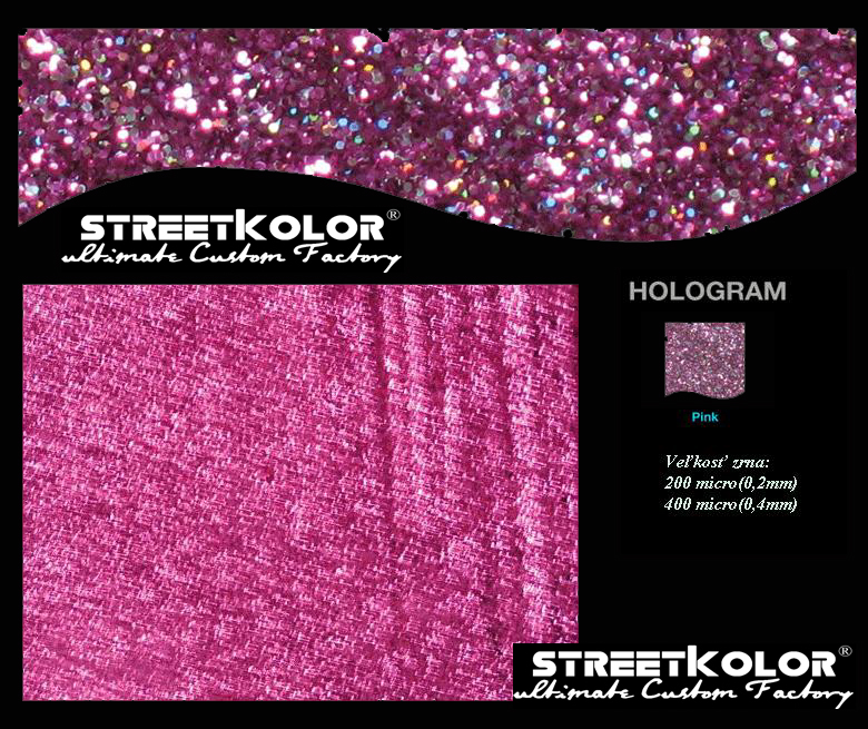 KolorPearl Brilliant barva ředidlová, Odstín Hologram Růžový,400micro