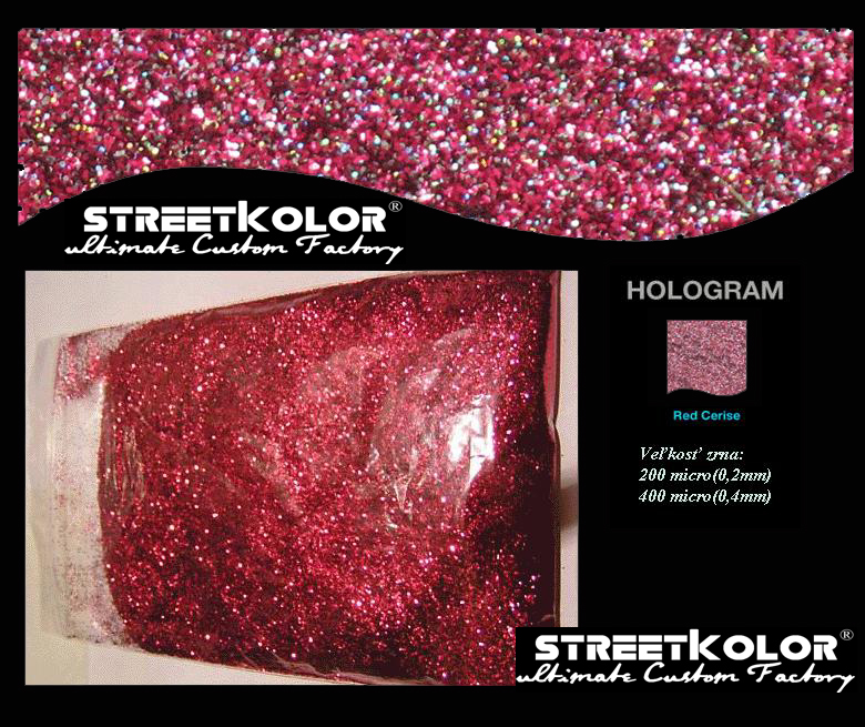 KolorPearl Brilliant barva ředidlová, Odstín Hologram Tmavě Červený,400micro