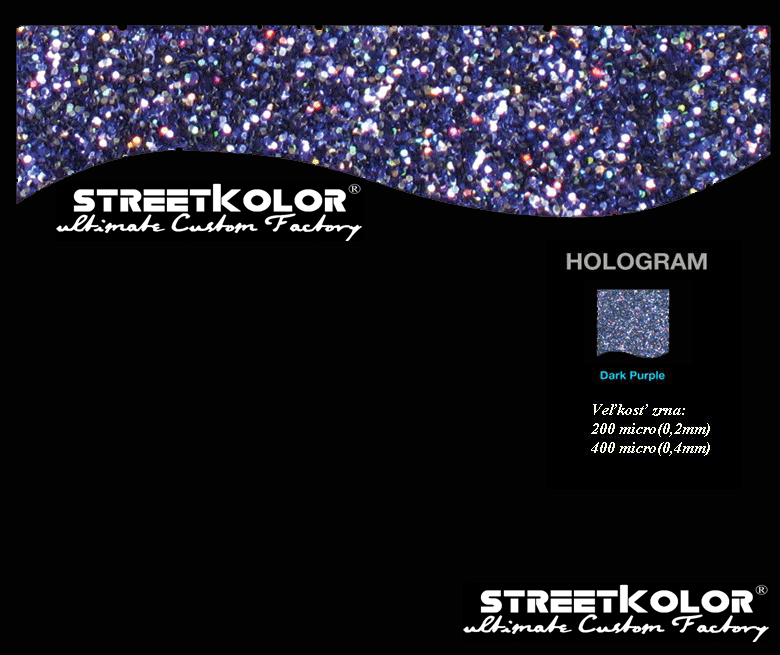 KolorPearl Brilliant barva ředidlová, Odstín Hologram Tmavě Purpurový,400micro