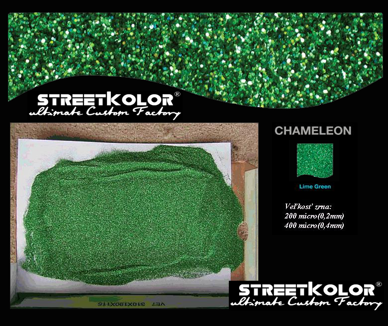 Chameleón Tmavě zelený, 50 gramů, 200 mikronů=0,2 mm