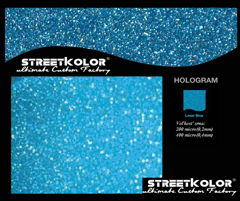 Hologram Modrý, 50 gramů, 200 mikronů=0,2mm