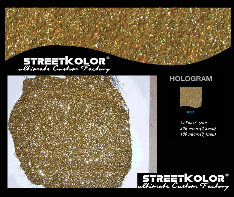 Hologram Zlatý tmavý, 50 gramů, 400 mikronů=0,4mm
