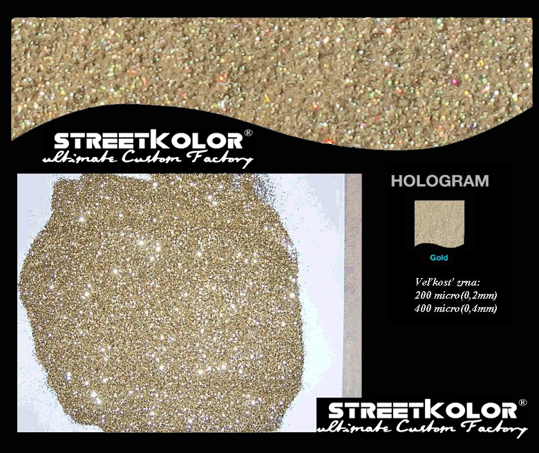 Hologram Zlatý světlý, 50 gramů, 400 mikronů=0,4mm