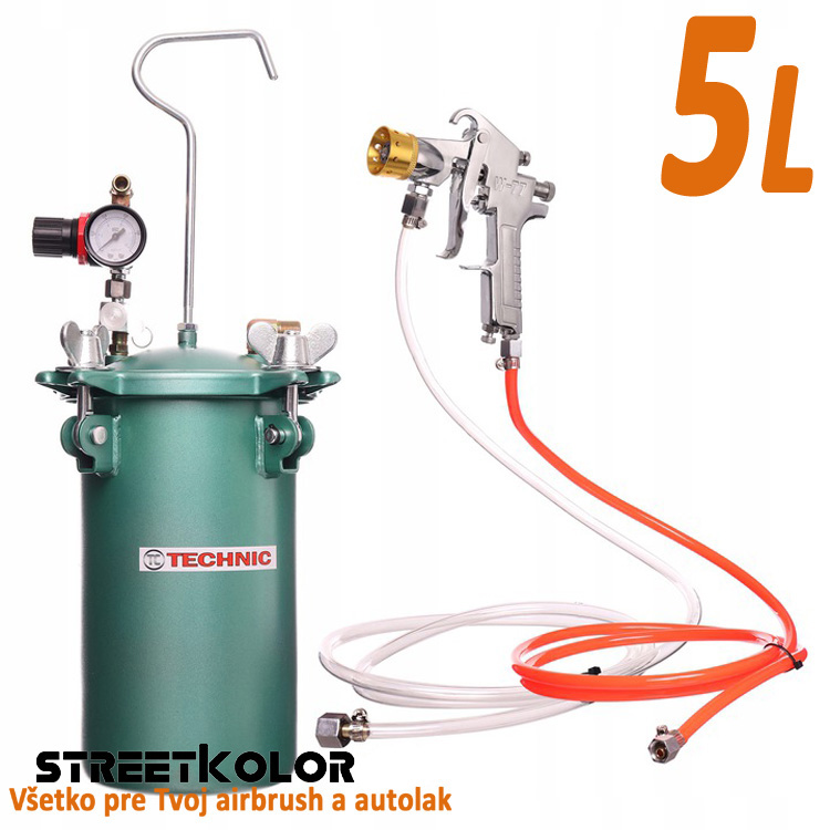 Stříkací pistole se spodní 5l nádobou Auarita PT-5, tryska: 2,0mm