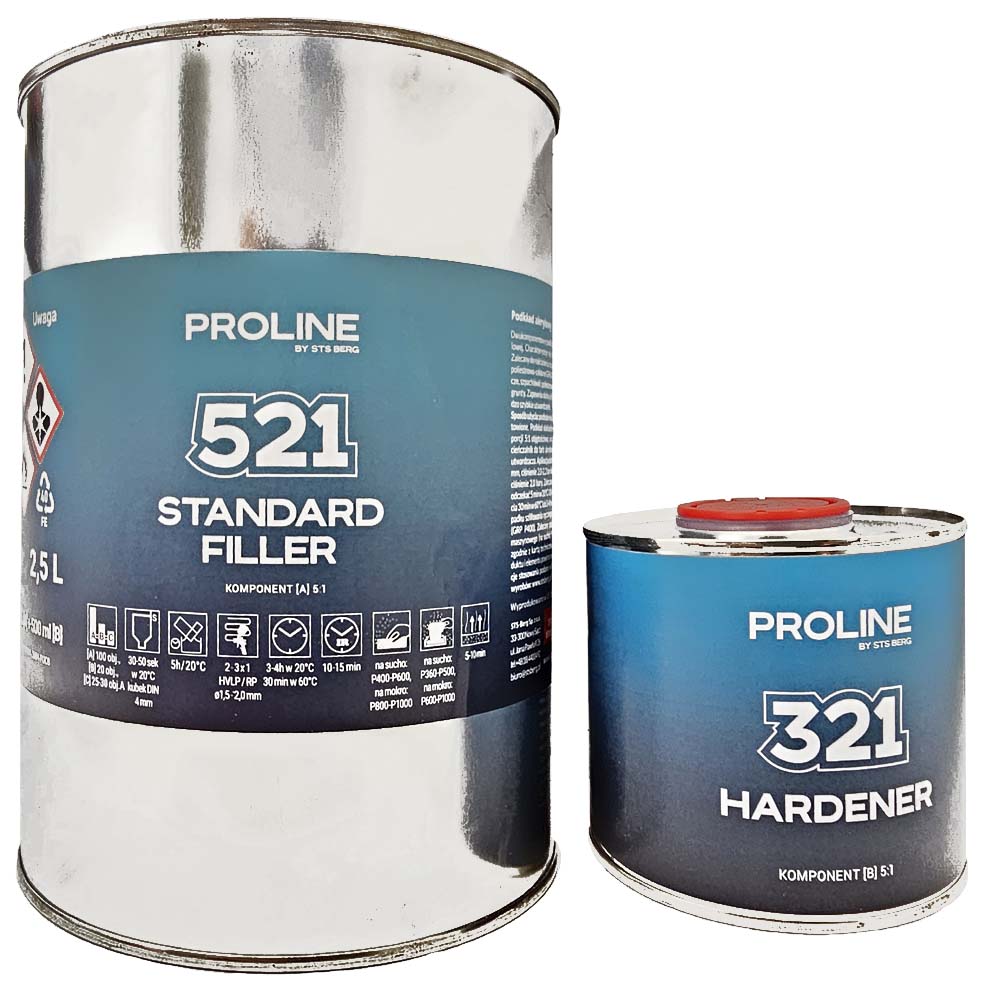 Akrylový plnič černý PROLINE 521 HS 5: 1 (2500 + 500 ml)