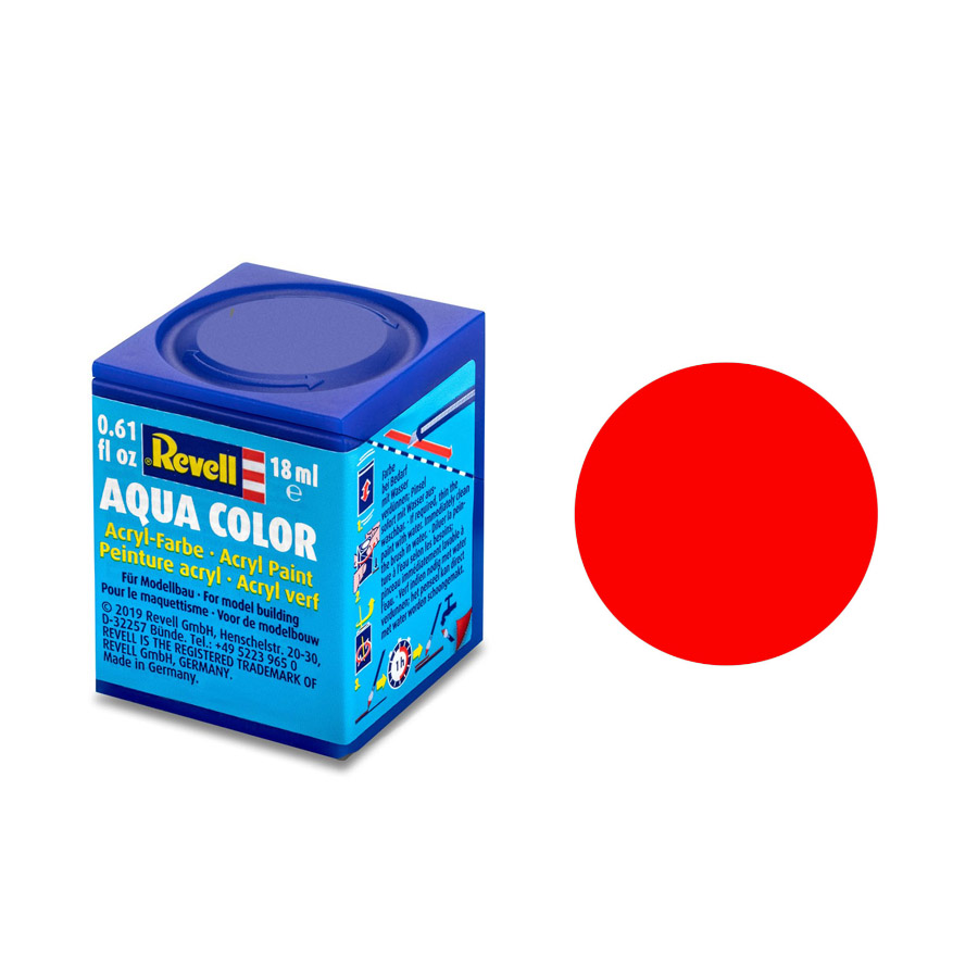 REVELL AQUA 25 oranžová matná akrylová modelářská barva (RAL2005), 18ml