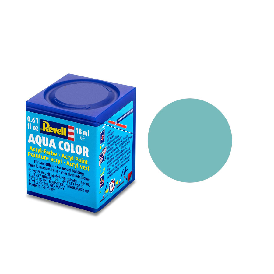 REVELL AQUA 55 Světle zelená matná akrylová modelářská barva (RAL6027), 18ml