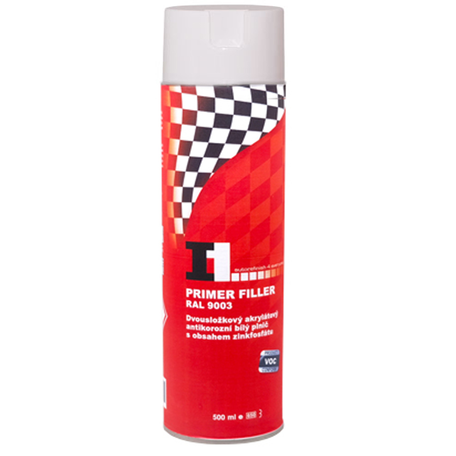 PRIMER FILLER SPREJ - 2K AKRYLÁTOVÝ PLNIČ, odstín: RAL9003-BÍLY, Objem: 500ml