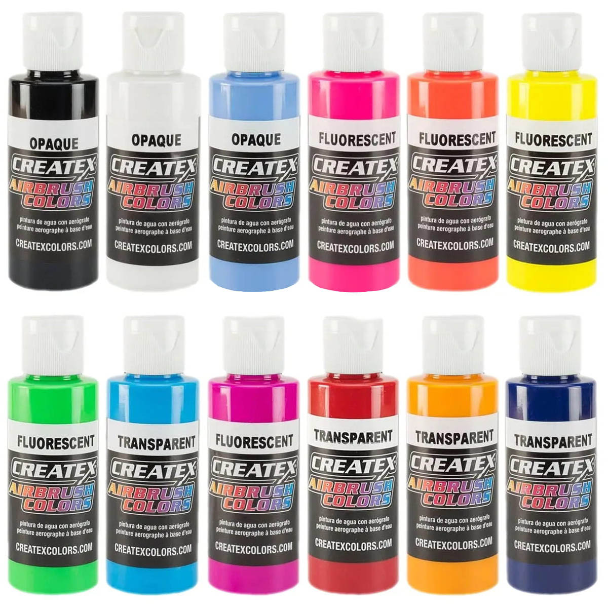 CreateX Letní odstíny - sada airbrush barev Summer Hues, 12x60ml (5818-00)