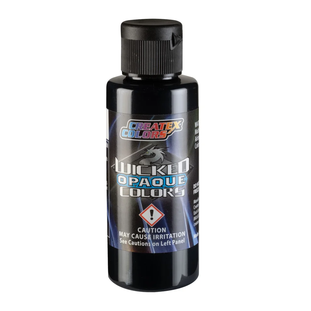 Wicked W098 Flat Black černá krycí airbrush barva 60ml