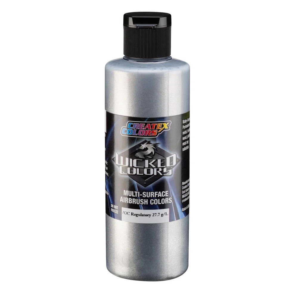 Wicked Metalická hliníková airbrush barva CreateX W355 120 ml – Aluminum Fine