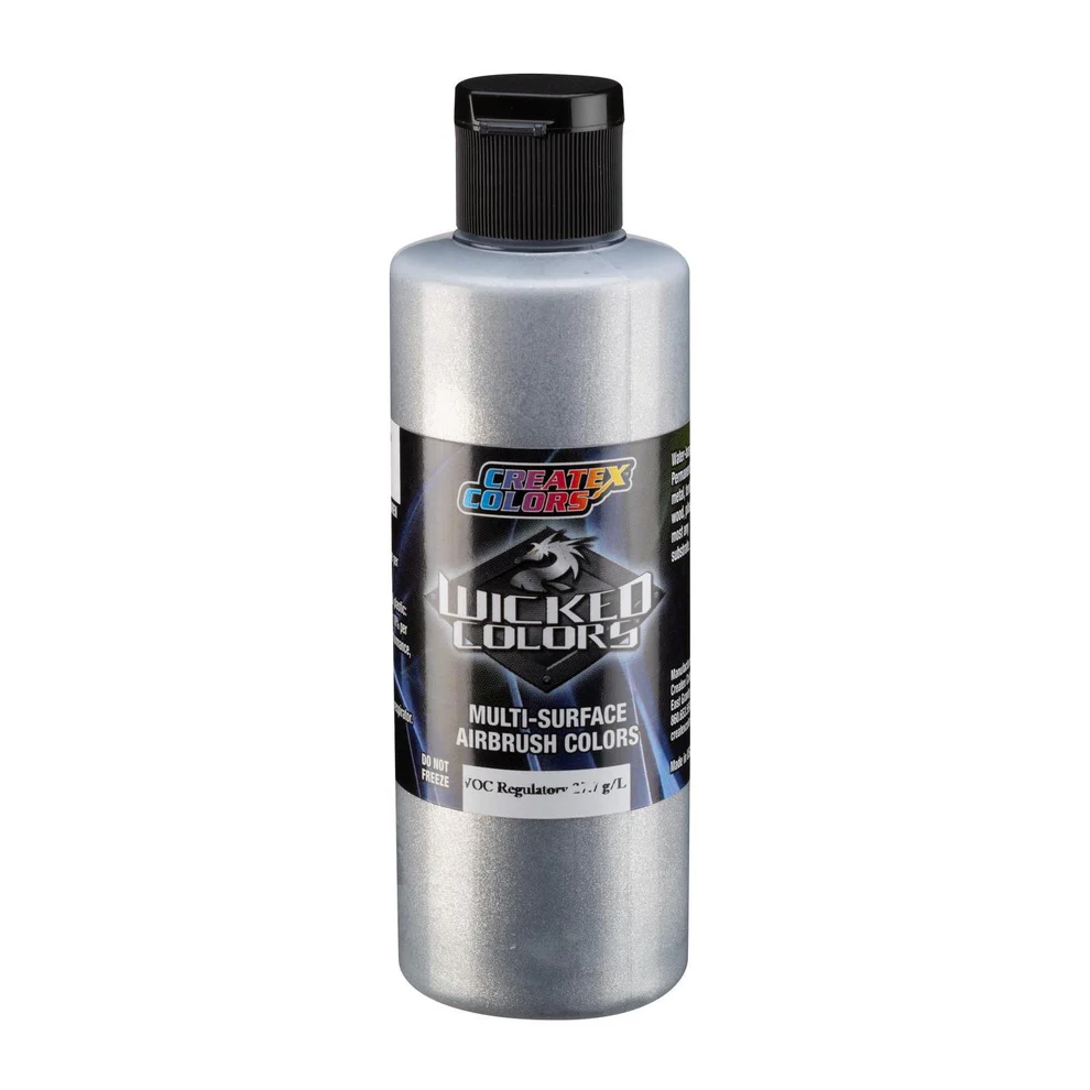 Wicked Metalická hliníková airbrush barva CreateX W354 120 ml – Aluminum Medium