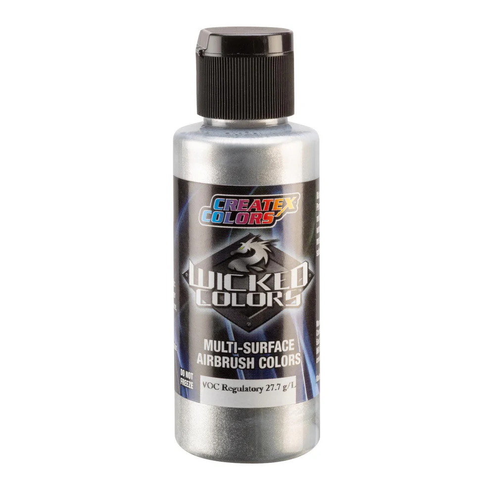 Wicked Metalická hliníková airbrush barva CreateX W356 60 ml – Aluminum Coarse