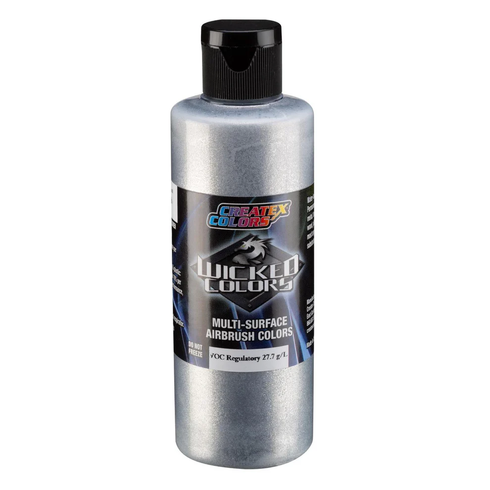 Wicked Metalická hliníková airbrush barva CreateX W356 120 ml – Aluminum Coarse