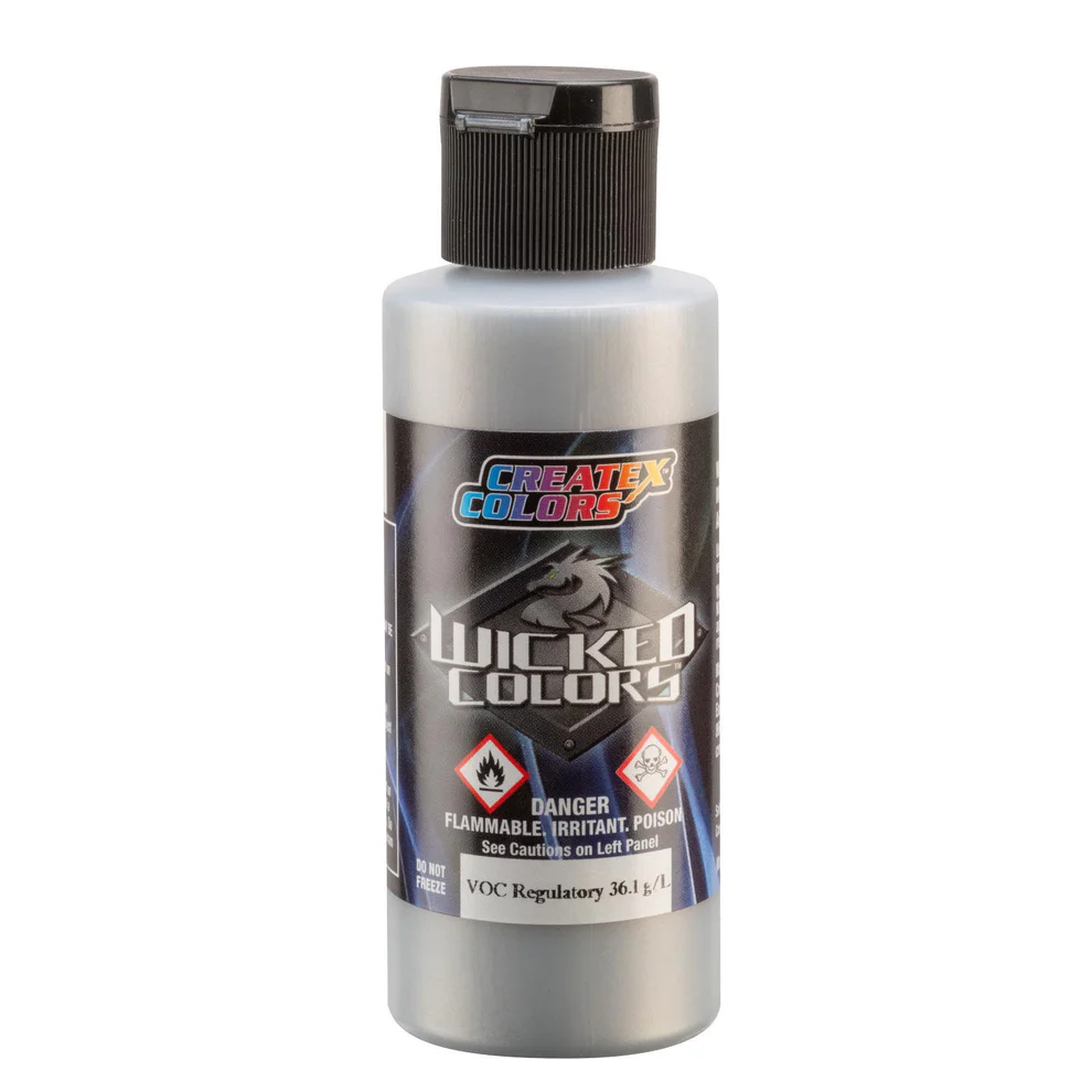 Wicked Chromová stříbrná airbrush barva CreateX W357 60 ml – Quicksilver Chrome