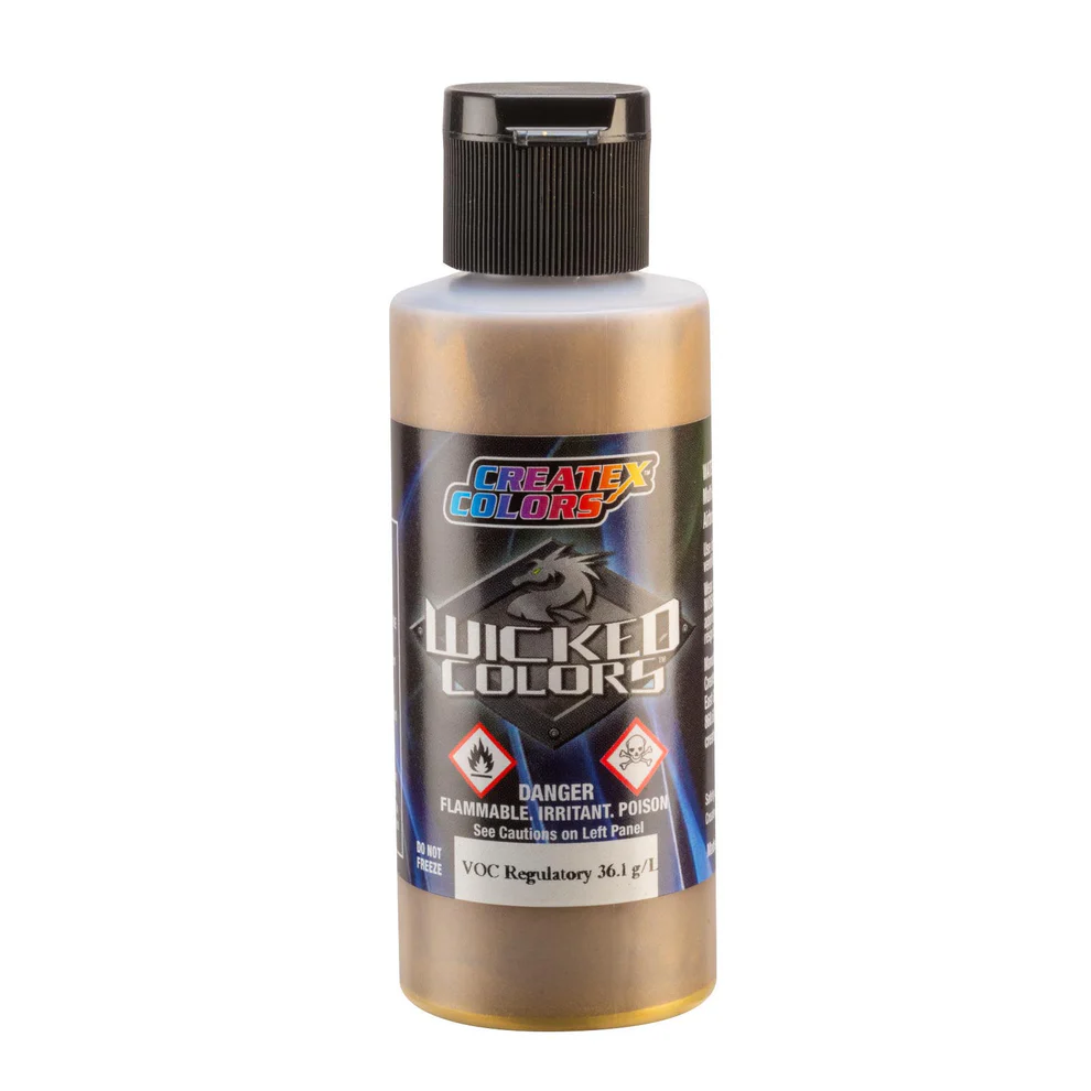 Wicked Zlatá chromová airbrush barva CreateX W358 60 ml – Gold Chrome