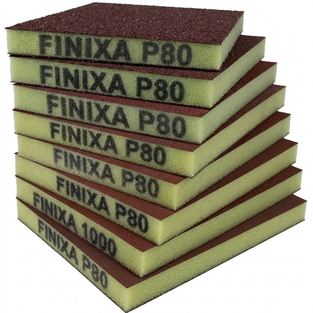 Finixa oboustranné flexibilní pěnové brusivo, zrnitost P80, 1 kus
