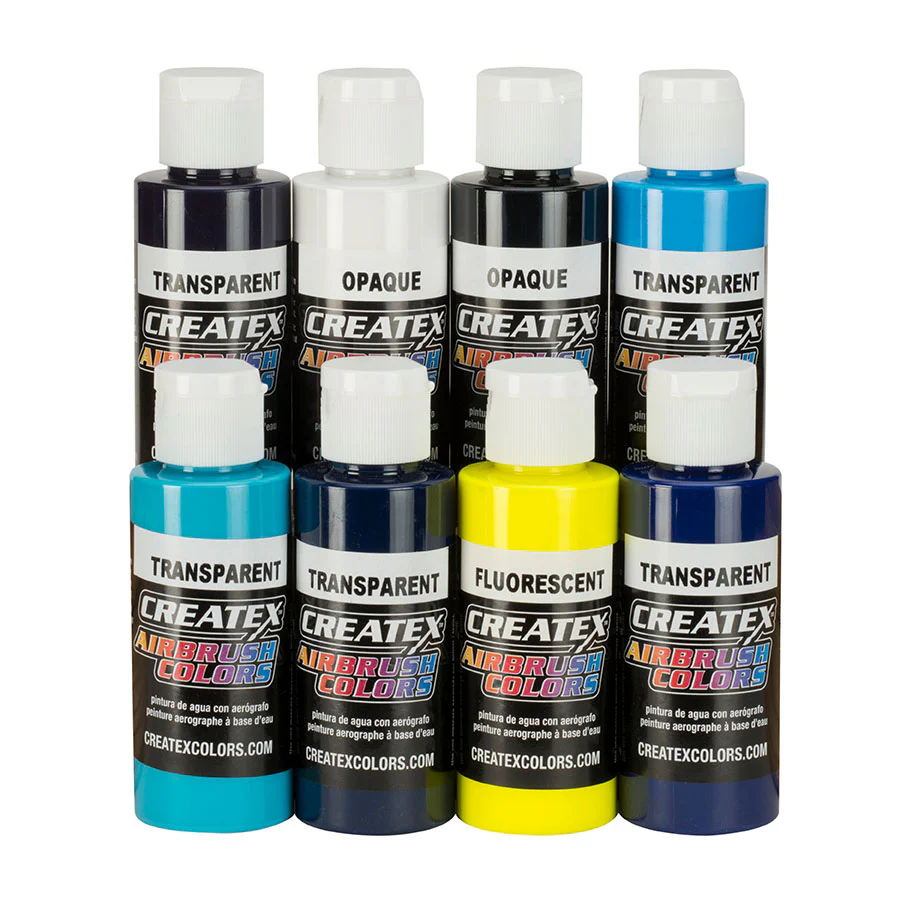 CreateX Kent Lind Cool Set sada studených odstínů airbrush barev, 8x60ml (5815-00)
