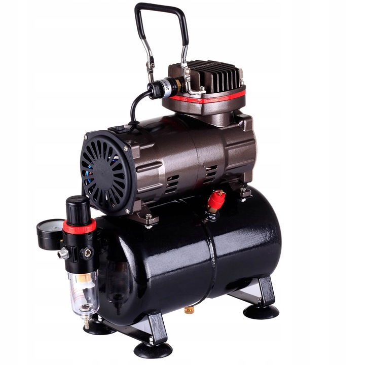 Bezolejový jednoválcový airbrush kompresor OCTAGON SUPERNOVA 8, pouze 47dB
