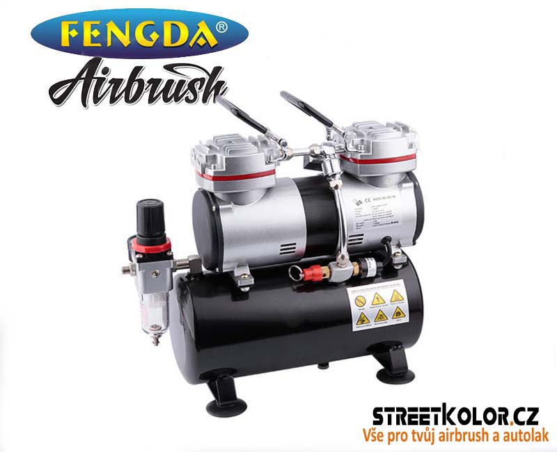 Dvouválcový airbrush kompresor FENGDA ® AS-196