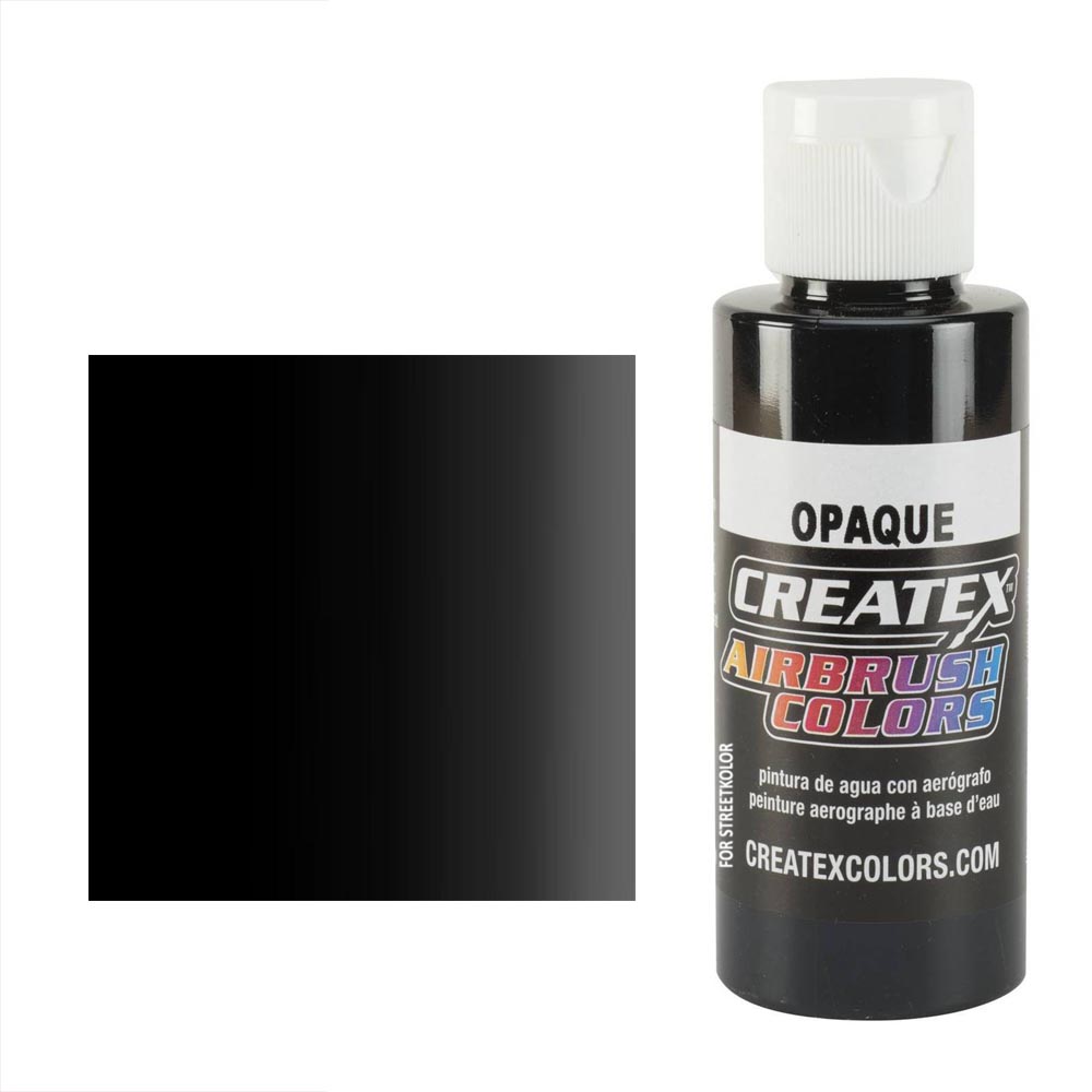 CreateX Černá 5211 neprůhledná 60ml airbrush barva
