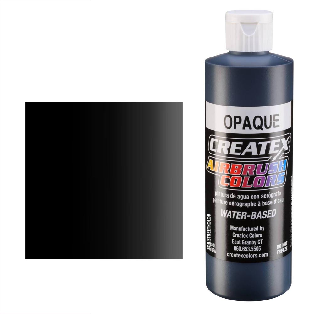CreateX Černá 5211 neprůhledná 240ml airbrush barva