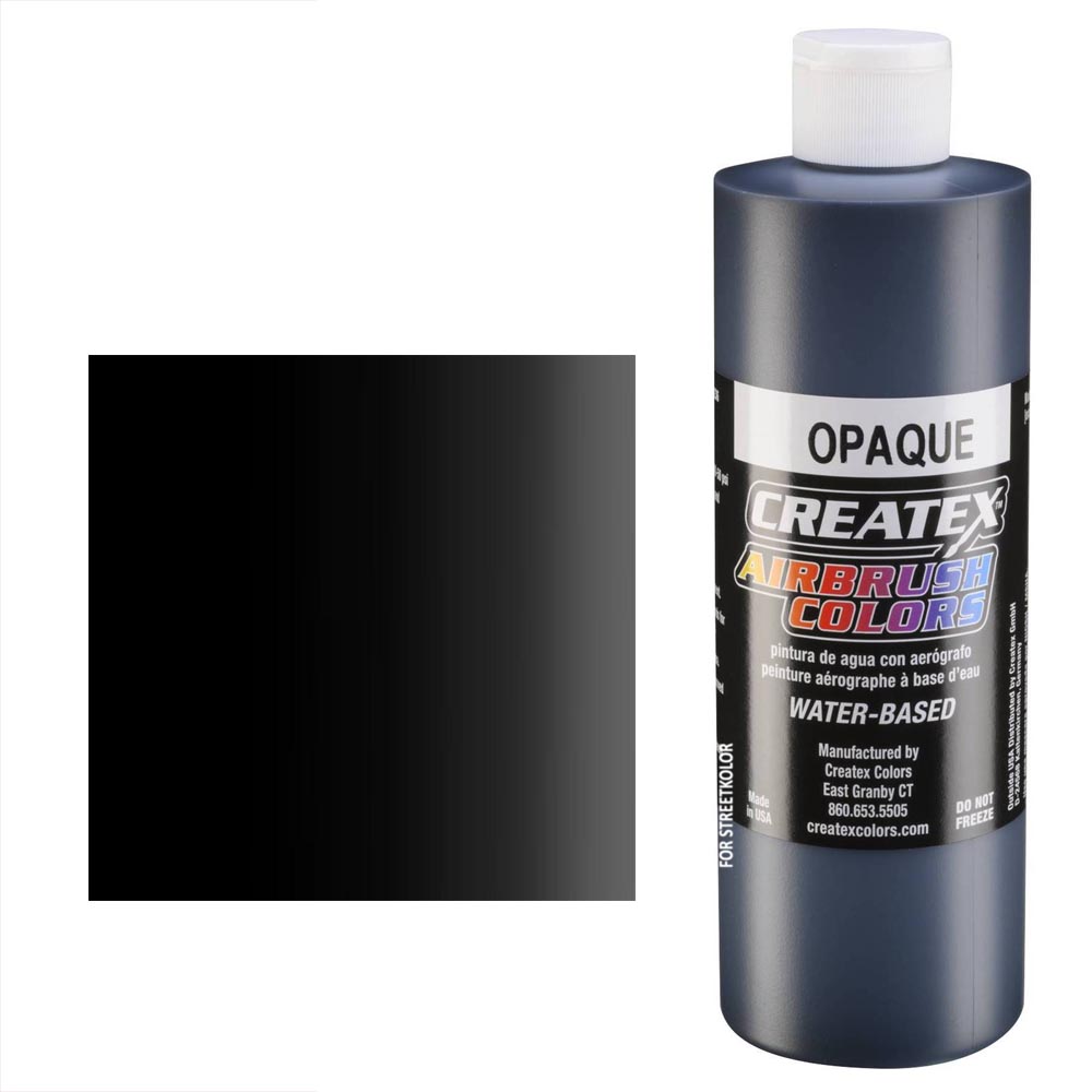 CreateX Černá 5211 neprůhledná 480ml airbrush barva