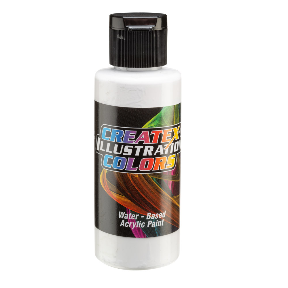 Ilustrační Bílá airbrush barva CreateX 60 ml – 5050 Transparent White