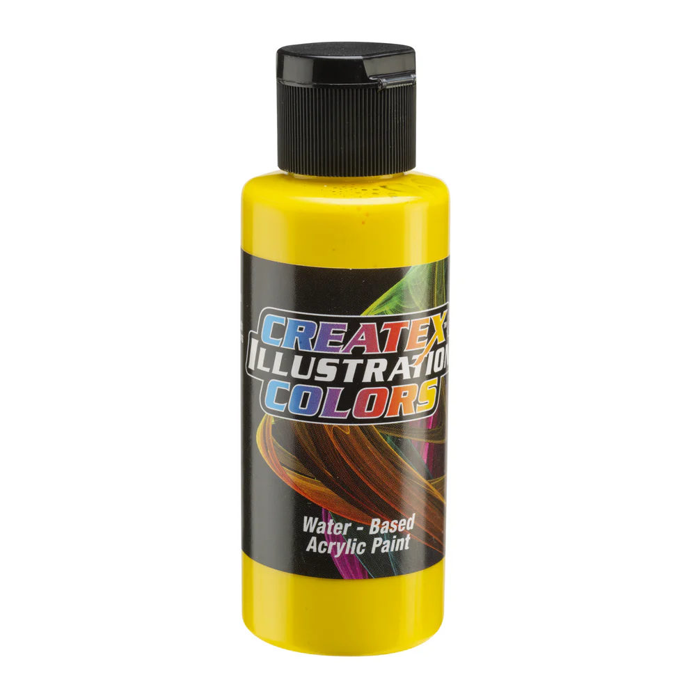 Ilustrační Žlutá airbrush barva CreateX 60 ml – 5052 Transparent Yellow